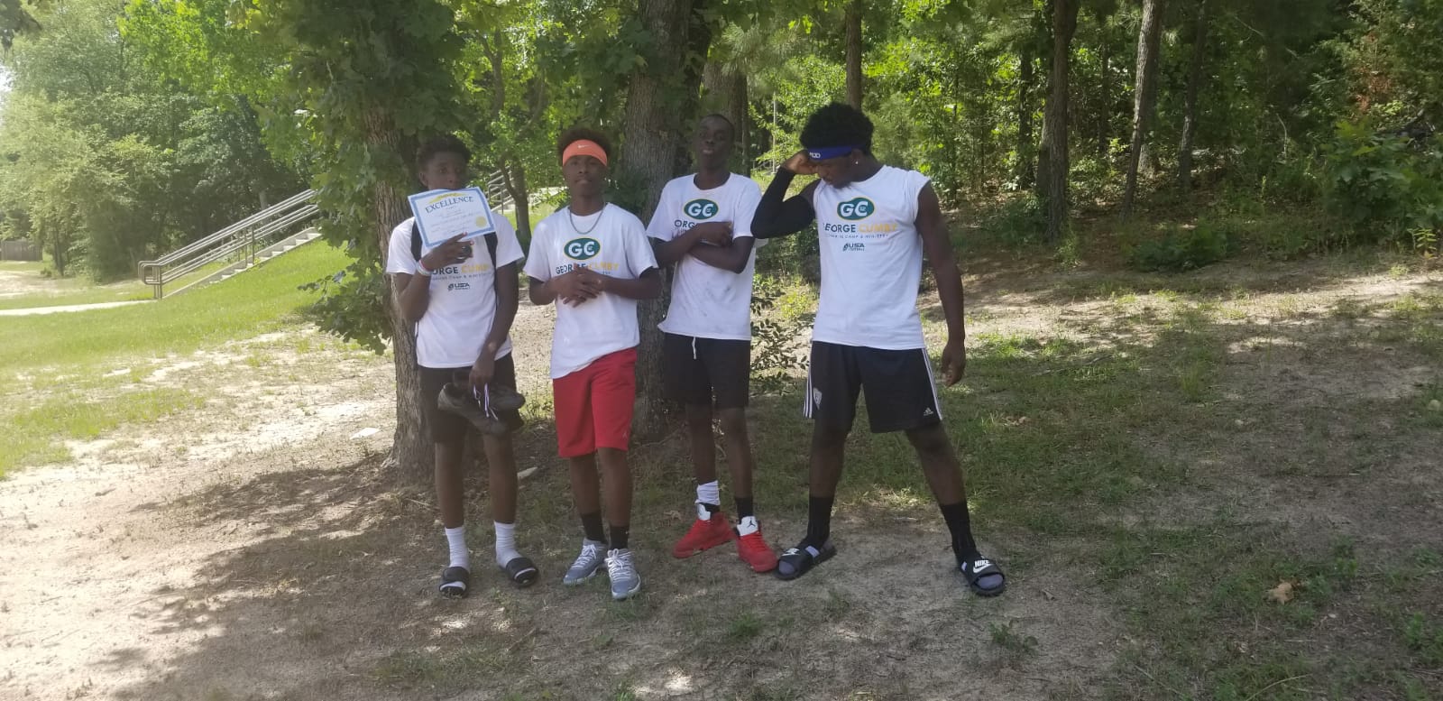 Youth campers together at a summer leadership camp